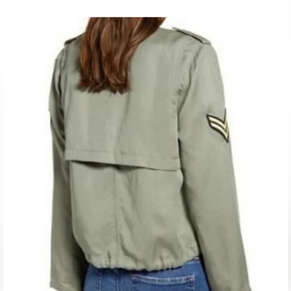 Rails Womens Sage Green Rowan Linen Blend Utility Jacket Full Zip - Picture 7 of 8